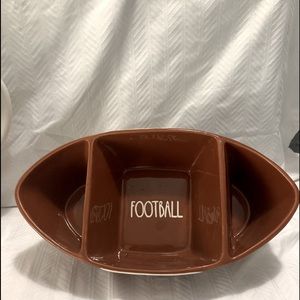 Football appetizer tray. Rae Dunn